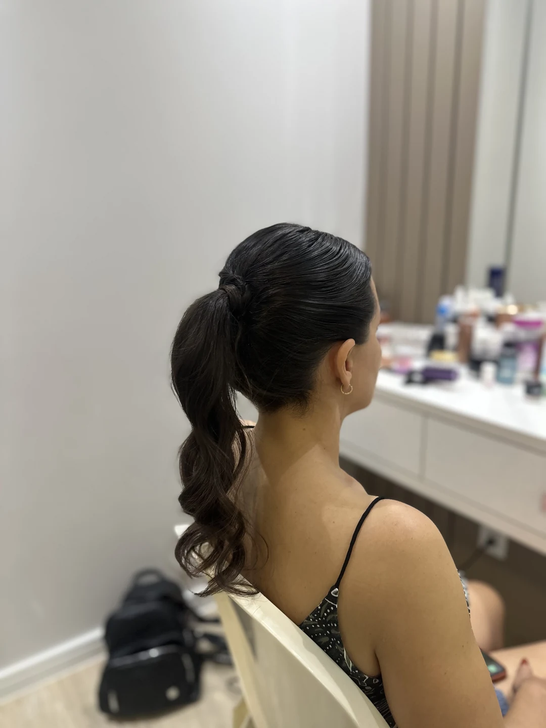 Rabo de cavalo com ondas